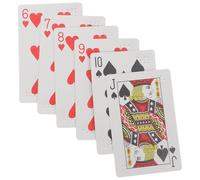 Abaodam Carte da Gioco in Braille per Ipovedenti e Non Vedenti, Mazzo in Plastica Caratteri Grandi, Design Accessibile per Adulti, per Giochi di Carte