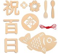 Abaodam Cartello in Legno per Tappe Fondamentali del Ragazzo Ragazza Set di Biglietti Fotografici per i Cento Giorni del Accessori Decorativi per Foto Commemorative e Feste Shower