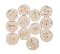 Abaodam Cartello Personalizzato Per Annuncio Di Nascita 12 Biglietti Commemorativi Per La Crescita Del Bambino Biglietti Per L'età Del Bambino Biglietti in Legno Per Annuncio Di Nascita