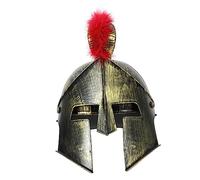 Abaodam Casco da gladiatore Samurai Cappello retrò Casco spartano Casco Roleplay Costume Plastica Dorato Cosplay Soldato Casco Soldato Copricapo Soldato Romano Casco Vintage Greco Costume