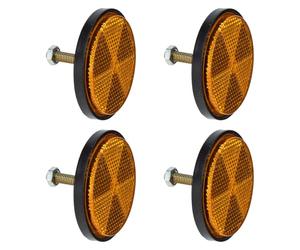 Abaodam Catarifrangenti per Bici e Moto 4 Pezzi in Plastica Facile Installazione e Design Elegante, per Casa e Spazi di Lavoro