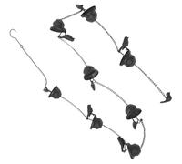 Abaodam Catena della Pioggia degli Uccelli in Ferro per Giardino e Cortile, Decorazione Esterna con Tazze Antipioggia, Resistente e Facile da Appendere, per Gestione Acqua Piovana