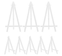 Abaodam Cavalletti da Tavolo per Pittura Treppiede Regolabile, Set da 10 Pezzi in Plastica Bianca, Cavalletti Espositivi Piccoli Leggeri per Esposizione di Dipinti, Foto e Presentazioni