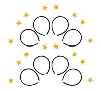 Abaodam Cerchietti Antenna a Stella Dorata 8 Pezzi, Fascia per Chioma Feste e Costumi Marziani, Accessori per Carnevale e Compleanni, Leggeri e Riutilizzabili per Adulti