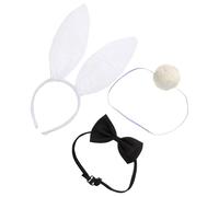 Abaodam Cerchietto Orecchie Coniglio Bianco, Facile da Indossare e Pratico, Accessorio Costume per Feste in Maschera e Halloween, Stile Semplice, Set 1 Pezzo Colore Colore Casuale