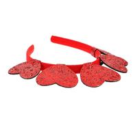 Abaodam Cerchietto per Capelli Cuore Paillettes Rosso Fascia Romantica Morbida e Confortevole per Feste Romantiche e Foto Ricordo