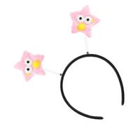 Abaodam Cerchietto per Chioma a Forma di Stella Cinque Punte in Peluche Rosa per Feste di Capodanno 2025 e Halloween, Design Unico e Versatile per Ogni Occasione