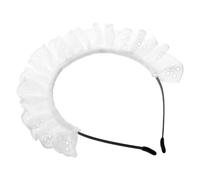 Abaodam Cerchietto per Chioma in Pizzo Lolita Bianco per Donne, Accessorio Versatile e Morbido, Design Giapponese Carino per Feste ed Eventi Cosplay