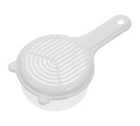 Abaodam Cestello per Lavare la Frutta Manico, Scolapasta Portatile Bianco in Plastica Leggero e Multiuso, Cesto di Drenaggio per Casa e Ufficio