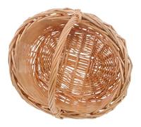 Abaodam Cestino da Picnic in Salice Intrecciato a Mano con Manico Portatile, Cesto Rustico Multiuso per Fiori e Portaoggetti, Contenitore Naturale per Picnic all’Aperto e Decorazione