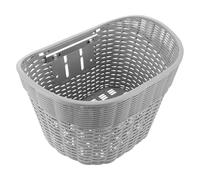 Abaodam Cestino Posteriore in Plastica per Bici e Moto Elettrica Copertura Grigia e Supporto, Portapacchi Resistente alle Intemperie per Spesa e Trasporto, Compatibile Triciclo e Scooter,