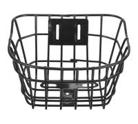 Abaodam Cestino Pratico Nero in Bicicletta per Resistente Ferro Anteriore Grande capacità di Carico, per Trasportare Verdure e Accessori Durante la Pedalata