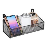 Abaodam Cesto Appendibile in Metallo Nero per Dormitorio e Casa, Portaoggetti Resistente e Salvaspazio, per Vestiti e Accessori Vicino al Letto