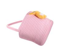 Abaodam Cesto Piccolo Intrecciato in Corda di Cotone Manico, Cesto Regalo per Showers e Compleanni, Contenitore per Dolci e Foto, Design Unico e Grazioso