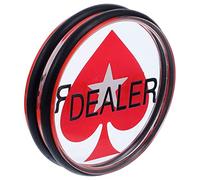 Abaodam Chip da Poker Pulsante Dealer Acrilico per Serate Poker e Giochi Azardo Accessori Pratici