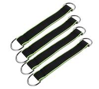 Abaodam Cinghie per Amaca a Doppio Strato 32mm X 26cm Corde di Sospensione e Ganci Girevoli, Set 4 Pezzi per Altalene da Esterno, Campeggio e Giardino, Fissaggio Sicuro e Resistente agli