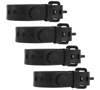 Abaodam Cinghie Regolabili per Ciaspole e Scarponi da Neve in TPU Nero 30 Cm Set da 4 Pezzi con Sgancio Rapido Accessori per Attacchi da Snowboard e Racchette da Neve per Uso