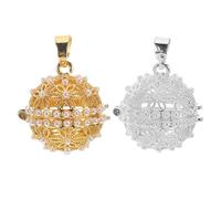 Abaodam Ciondoli Diffusori di Oli Essenziali a Gabbia Perle, Set 2 Pezzi per Collane e Braccialetti Fai da Te, Stile Antico Design Campana Palazzo, Accessori Versatili per Aromaterapia