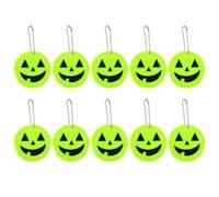 Abaodam Ciondolo Riflettente Design Leggero e Sicuro 10 Pezzi a Forma di Zucca Decorazione Portatile in PVC Giallo per Halloween per Zaini e attività Notturne