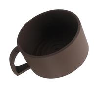 Abaodam Ciotola da Barba con Manico in Plastica Marrone Tazza per Sapone da Barba Uomo per Schiumatura 3d Ciotola da Viaggio Delicata sulla Pelle Sensibile per Rasatura e Cura Quotidiana