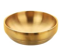 Abaodam Ciotola Decorativa in Acciaio Inossidabile Dorata da 7,4 Pollici, Resistente e Facile da Pulire, per Decorazione da Tavola e Porta Chiavi