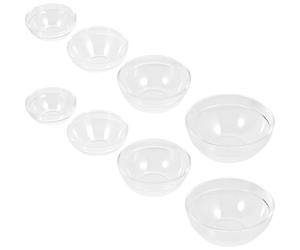 Abaodam Ciotola di Plastica Trasparente 8 Pezzi per Oli Essenziali e Cura del Viso per Estetica e Salone di Bellezza Acrilico Bianca