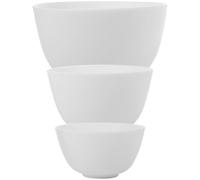 Abaodam Ciotole Antiscivolo in Silicone 3 Pezzi per Preparazione Maschere e Condimenti Uso Salone e Casa Set Bianco Dimensioni Varie