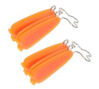 Abaodam Clip Modellante per Naso in Silicone Arancione 2 Pezzi, Sollevatore e Raddrizzatore del Ponte Nasale, Dispositivo Sottile per Modellare e Sollevare la Punta del Naso, Adatto