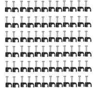 Abaodam Clip per Cavi Elettrici in Acciaio Nero 400 Pezzi Fissaggio Cavi da 4mm e 6mm Isolazione e Antenne Satellitari