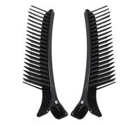 Abaodam Clip per Sezionamento Chioma Design Multilivello 2pezzi in Plastico Nero e Styling Professionale per Chioma da Stilista in Salone