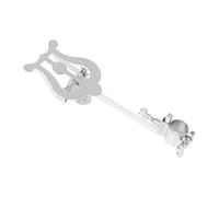 Abaodam Clip per Spartiti Piccolo in Ferro Argento Manopola Regolabile, Supporto Leggio Compatibile Spartiti di Diverse Dimensioni per Prove e Esibizioni