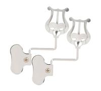 Abaodam Clip Porta Spartiti in Ferro Argento 2 Pezzi Design Portatile per Strumenti Musicali Compatibile Leggio Musicale da Orchestra