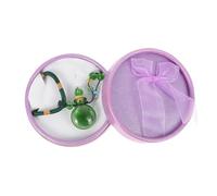 Abaodam Collana Aromaterapia con Ciondolo Bottiglia Olio Essenziale in Vetro Verde Pendente Unico Resistente per Eventi Speciali e Uso Quotidiano