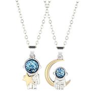 Abaodam Collana Astronauta Abbinata per Coppia Set da 1 Paio Piccolo e Leggero in Materiale Sicuro Collana Amante per lui e per lei come Regalo Significativo di Gioielli per Coppie
