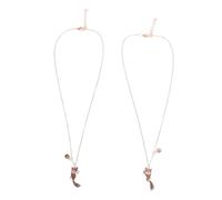 Abaodam Collana Bimba con Pendente Cuore e Volpe in Lega Anallergica Magnetico Amicizia Leggera e Sicura per Regalo per Amiche e Ragazzo Ragazza