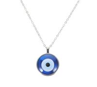 Abaodam Collana Ciondolo Occhio Malocchio Blu in Lega e Vetro Gioielli Contro Malocchio per Donna Accessorio Turco Decorativo per Fortuna e Protezione Regalo Compleanno Ragazze