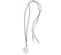 Abaodam Collana con Cordino in Pelle e Gabbia Porta Pietra Vuota Supporto Ciondolo Intrecciato per Creazioni DIY Accessorio Vintage per Feste e Occasioni Speciali