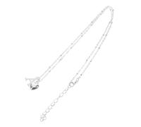 Abaodam Collana con Pendente a Cuore e Lettera A Choker Sottile in Acciaio Resistente Elegante da Donna per Uso Quotidiano e Ufficio