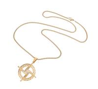 Abaodam Collana di Santa Brigida Ciondolo a Croce Dorata Gioielli Cattolici Preghiera Amuleto Religioso per Uomo e Donna Regalo Spirituale Versatile e Delicato per Uso Quotidiano