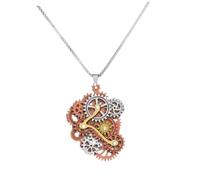 Abaodam Collana Gear Steampunk in Lega Premium Ciondolo Ingranaggio Unisex Dettagliato Accessorio Punk Resistente e Antiossidante Adatto Donna e Uomo
