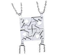 Abaodam Collana Girocollo dell'Amicizia in Acciaio Inossidabile per Ragazze Collana di Gioielli Ciondolo Amici Regalo Duraturo per Amiche e Occasioni Speciali