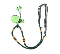 Abaodam Collana Pendente Creativa con Contenitore Olio Essenziale in Vetro Verde Design Unico per Aromaterapia e Decorazione Abiti Adatta per Feste e Uso Quotidiano