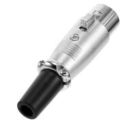 Abaodam Connettore Xlr Microfono a 3 Pin in Metallo per Cavo Audio | Terminale Plug And Play, Riduzione Rumore, Alta Fedeltà per Audio e Discorsi