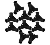 Abaodam Connettori a Giunto a T per Recinti 19,2 Mm in Plastica Nera, Set da 10 Pezzi, Accessori Sostitutivi per Montaggio Rapido e Sicurezza Box Giochi Interni