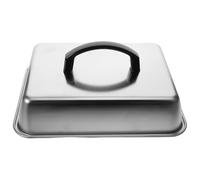 Abaodam Coperchio Rettangolare in Acciaio per Griddle e Barbecue Copri Grill Resistente al Calore Antischizzo per Cucina e Uso Esterno Accessorio Protezione Completa