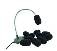 Abaodam Copertura Antivento Microfono Lavalier in Schiuma Nera 10 Pezzi, Parabrezza per Microfono a Bavero Piccolo, 10 Mm Diametro Interno X 35 Mm Lunghezza, Protezione Vento