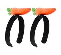 Abaodam Copricapo di Carota in Peluche 2 Pezzi Design Vegetale Originale per Cosplay Festa di Pasqua per Ragazzo Ragazza e Adulti Accessorio Divertente