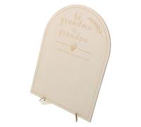 Abaodam Cornice Portafoto Con Cartello Per Annuncio Di Gravidanza Decorazione in Legno Misuratore Di Crescita Accessorio Per La Cameretta Dei Bambini