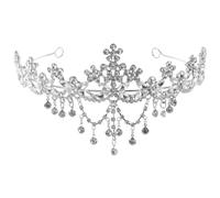 Abaodam Corona da Sposa Argento in Lega Cristalli, Tiara Barocca Raffinata per Matrimonio ed Eventi, Accessorio Chioma Elegante e Raffinato la Sposa