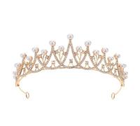 Abaodam Corona Nuziale Perle e Cristalli per Sposa, Accessori Chioma Barocchi per Matrimoni, Feste di Nozze e Celebrazioni